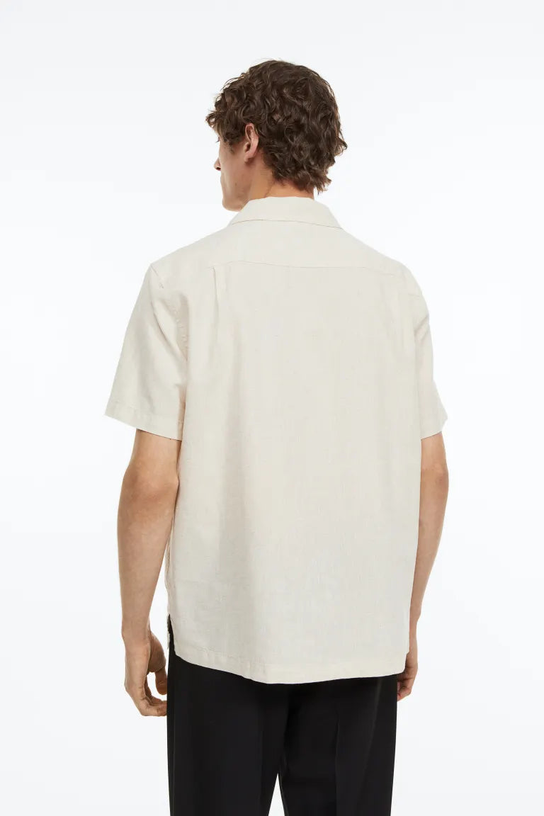 Regular Fit Linen-blend Shirt - obrazek 2